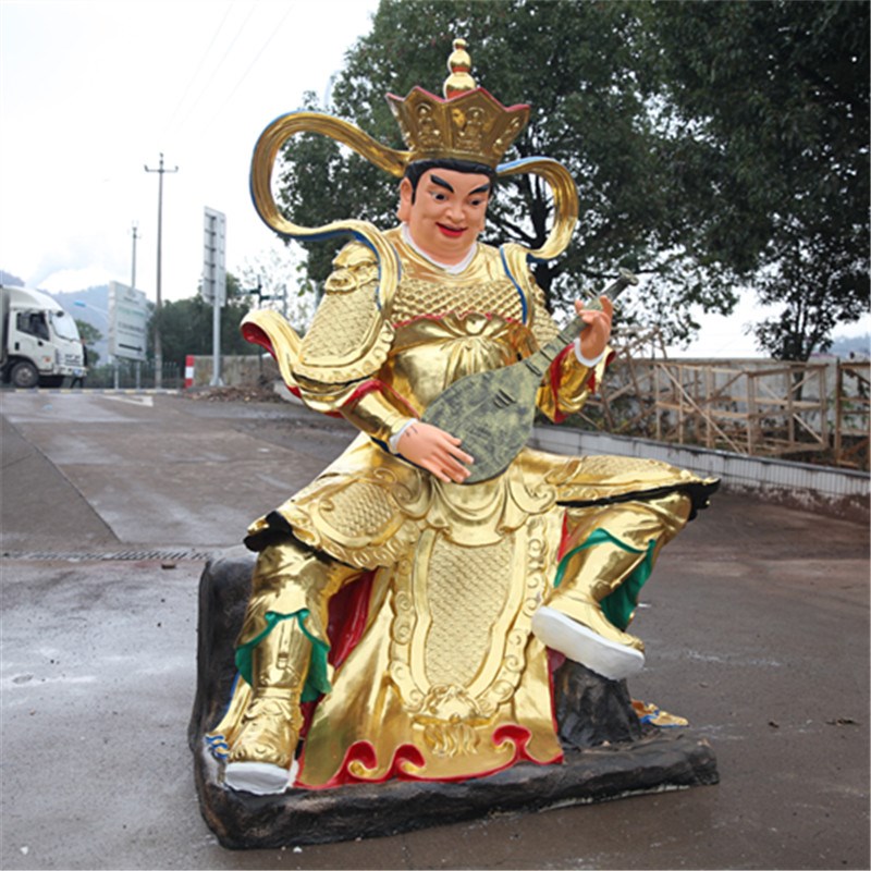 好货厂家直销寺庙树脂佛像2米1坐四大天王寺庙贴金彩绘天王殿佛像