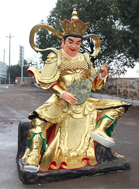 好货厂家直销寺庙树脂佛像2米1坐四大天王寺庙贴金彩绘天王殿佛像