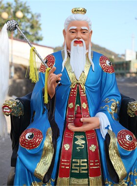 好货工厂直销大型树脂佛像鎏金1米3太上老君彩绘老君 供奉寺庙太