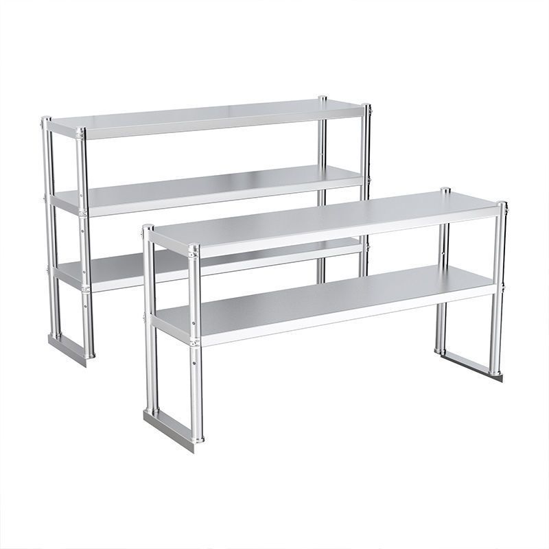 极速新品304加厚不锈钢台上架工作台面立架家用O商用收纳碗架调料