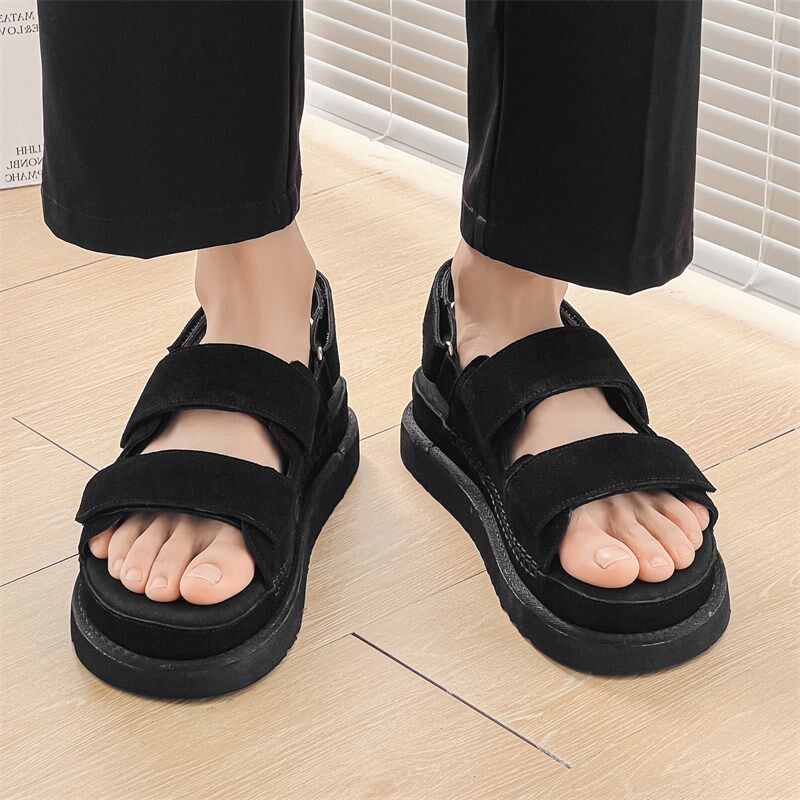 极速凉鞋男款2h026新款夏季外穿男鞋真皮运动凉拖鞋户外高端牛皮