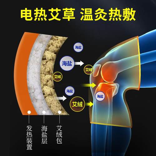 极速盖膝热敷关节护膝保暖老寒腿女艾灸盐袋热敷袋包W腿部电加热