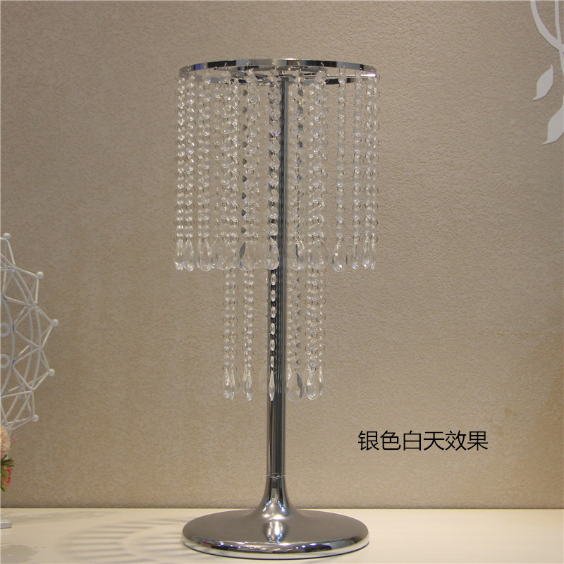极速新款亚克力水晶路引两层珠帘婚D庆道具餐桌留影区家居水晶装