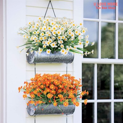 极速1 Bundles Outdoor Artificial Daisies FakeQ Flowers UV Re
