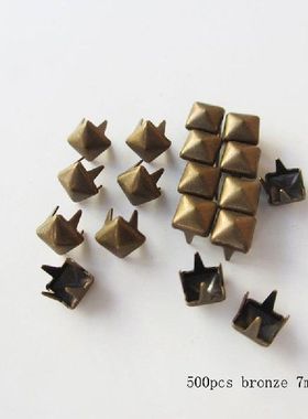 极速500 cPcs  Lot 7mm Square Four Claw Metal Rivets