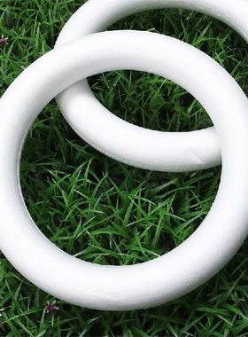 极速6pcs White Foanm Wreath Rings Styrofoam Circles Modellin