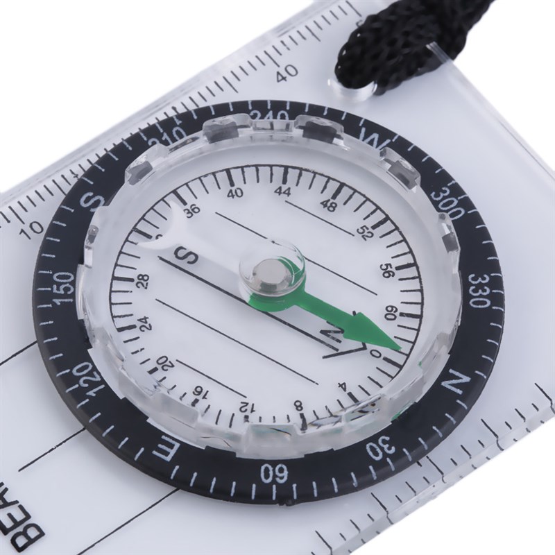 极速Outdoor Camping Hiking Transparent PKlastic Compass Comp