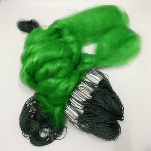 极速鱼网粘网鱼网丝网水库网加粗加重三层沉网绳铅坠Y渔网塑料漂