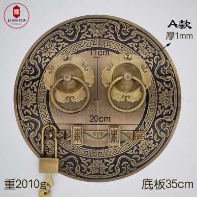 极速厂销全铜仿古大门拉手玻璃门B把手门锁铜门栓纯铜门环拉手实