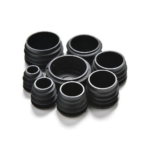 新品10x Black Plastic Blanking AEnd Caps Insert Plugs Round