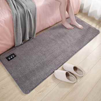 极速新新款卧室床边毯床前地w毯加厚房间地垫儿童床头脚垫防摔短