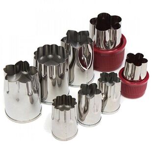 新品 Flower Fruit Cak New Vegetable 8Pcs Slicer Cutter ShapeJ