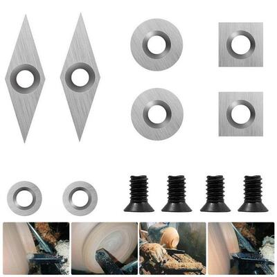 极速8Pcs Tungsten Carbide Cutters Metric InNsert Set Square