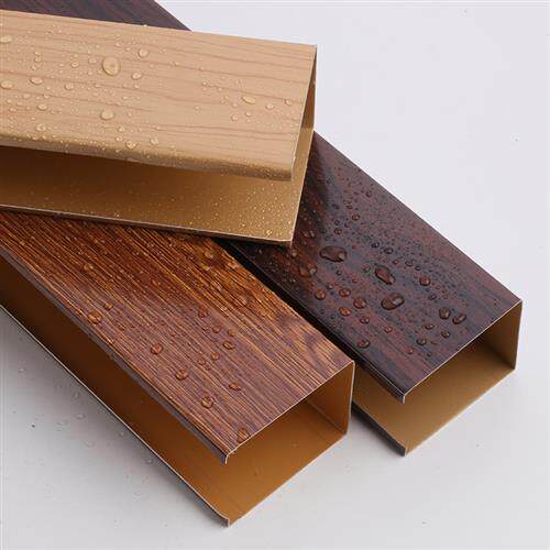 新品木纹铝方管铝扣n板室内装饰合金铝方通铝合金型材餐厅室外定