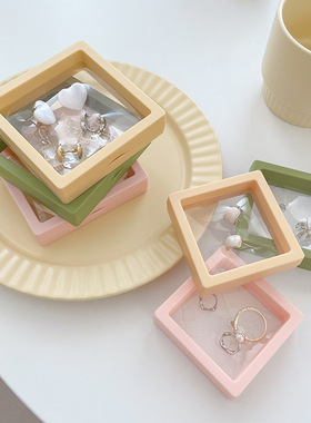 极速10pcs/lot Plastic Jsewelry Box Transparent Stands 3D Pin