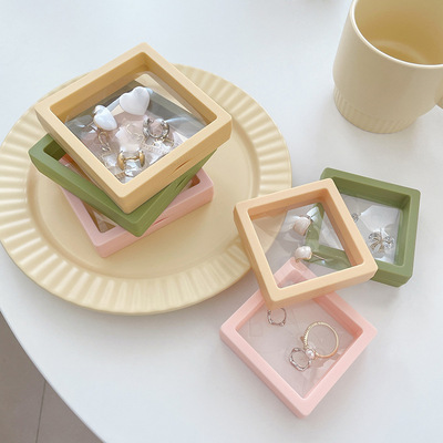 极速10pcs/lot Plastic Jsewelry Box Transparent Stands 3D Pin