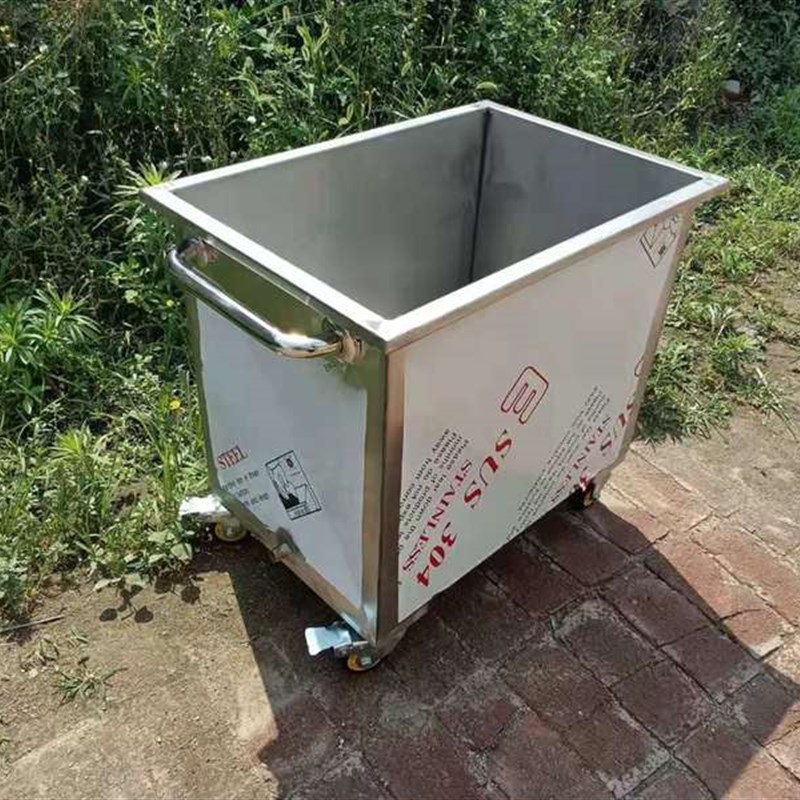极速手推车水桶移储工业201材质C圆弧定制移动式不锈钢储水箱商用