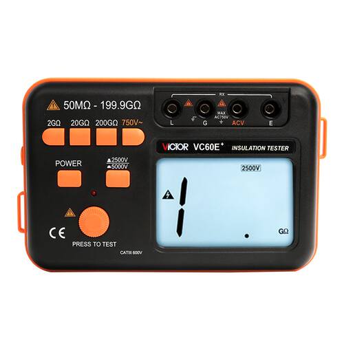 新品。胜利绝缘电阻测试仪数字兆欧表500v1000v25R00v智能数字摇