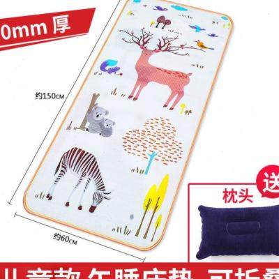 极速可携式儿童幼儿园午休u折叠易收纳地舖睡垫防潮隔凉小学生午