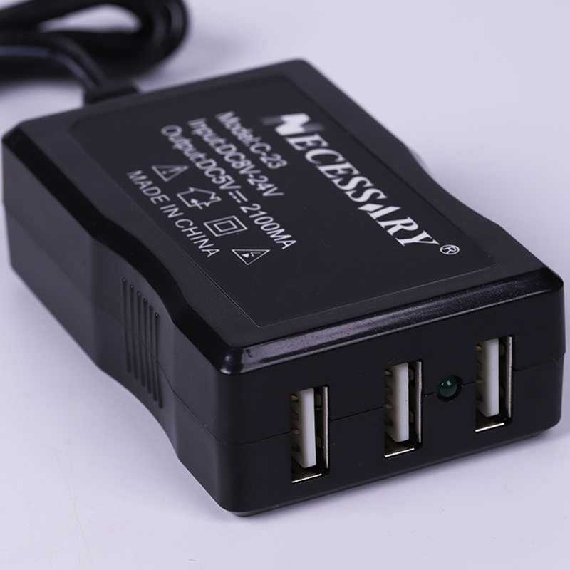 极速2A多口摩托车k手机充电器头12V24v电瓶通用USB转5V多功能车载