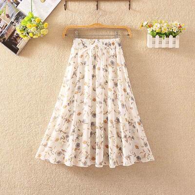 极速Women&amp#39s Floral Skirt HighF Waist Long Summer Print