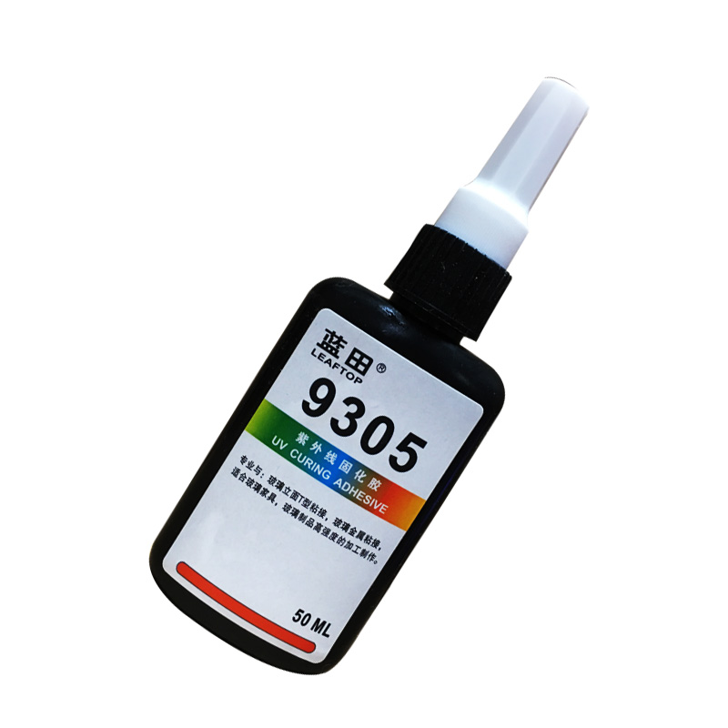 极速无影胶9305玻璃展示柜UV胶紫外线光固化胶水晶金属Y亚克力强