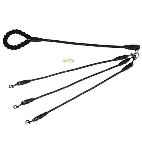 新品Nylon No-Pull 3 Way Pet Dog Lead GLeashes Coupler Pet Ad