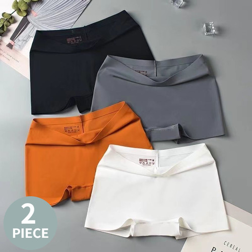 极速2 aPcs/Set Silk Seamless Underwear Womens Boxer Shorts