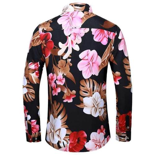 极速Hawaiian Shirt 202r1 New Comfortable Flowers Print Casua