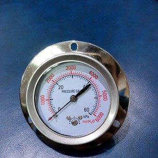 6000mmh2Wo 65ZT 60KPA 直径65MM 极速轴向带边膜盒压力表