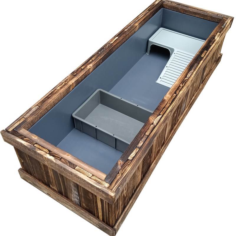 极速防腐实木乌龟缸鱼缸养龟房乌龟池别墅大型Q塑料周转箱PP水箱