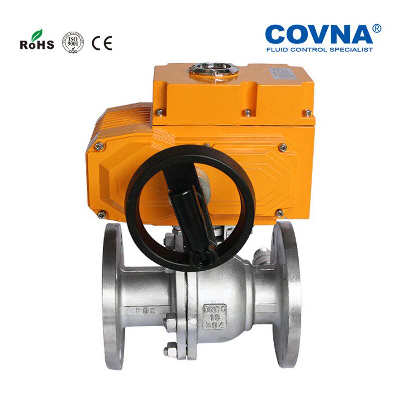 极速新品不锈钢法兰手轮电动球阀   防爆电动阀DNO50  A.C220v