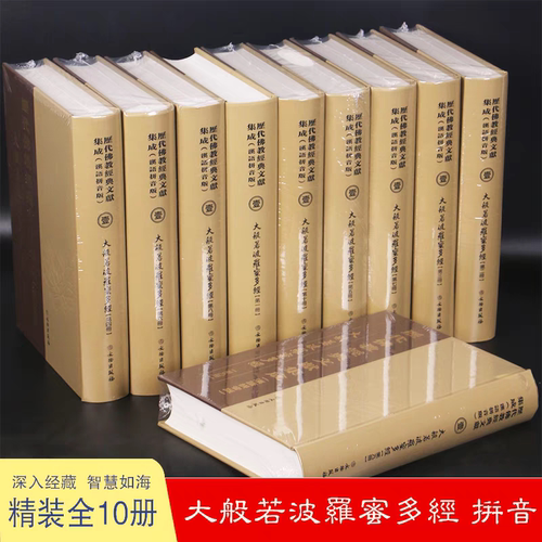 正版精装10册 大般若波罗蜜多经汉语拼音版大字横排 大般若经600卷 历代佛教经典集成文物出版社