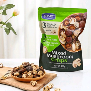 山姆代购组合菌菇脆黑松露味什锦香菇脆片休闲小零食混合蘑菇干