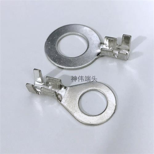 好货5.2mm圆形接线片端子O型接地片DJ431-5C汽车电瓶车电线接头0.