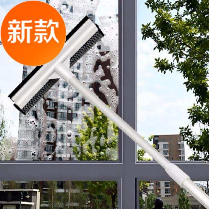 擦玻璃神器家用伸缩杆高楼窗户清洁工具双面玻璃l洗清刮水器搽窗
