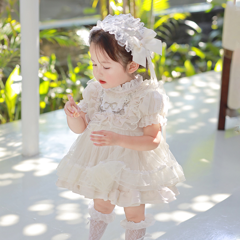 洛丽塔lolita公主裙女童夏季装生日周岁礼服女宝宝儿童连衣裙短袖