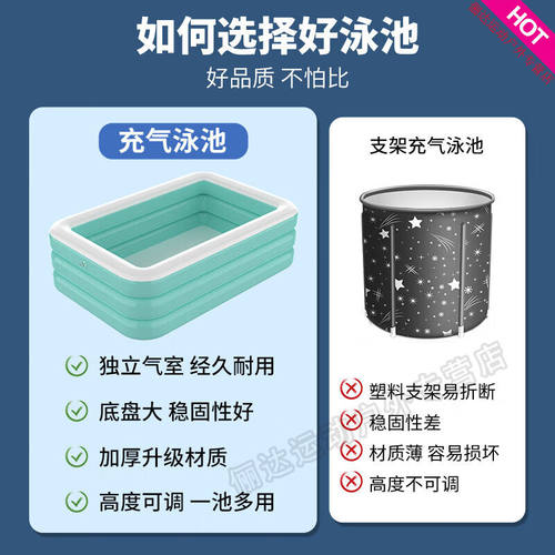 极速绿磁婴儿童充气游泳池家用宝宝家庭摺叠洗澡桶小孩加厚户外戏