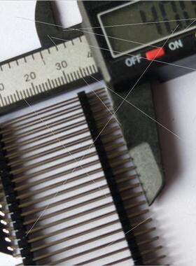 2.54mm双排双塑2*40p16-40mm黑色塑胶环保镀金0.8U排针25条