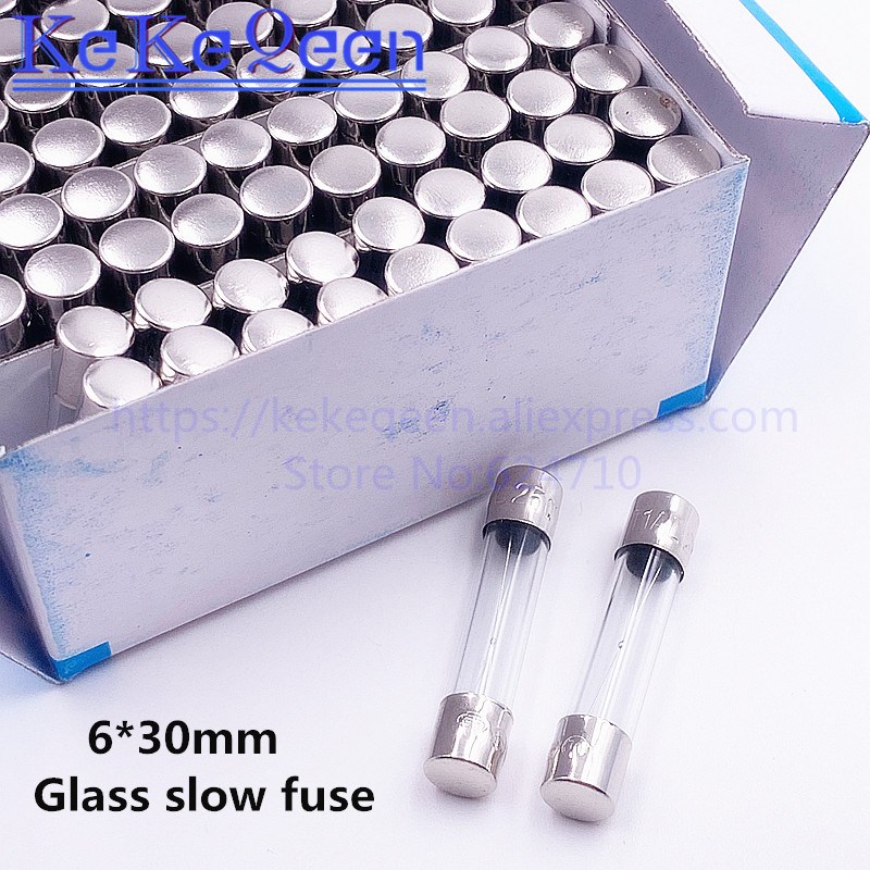 100PCS 250V 6*30 T0.5A T500MA T1A T2A T3A T4A T5A T6A T8A T1