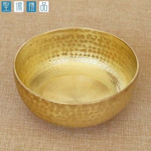极速铜碗铜勺铜筷子餐具套组纯手工加厚黄铜饭碗人加厚12厘米黄铜
