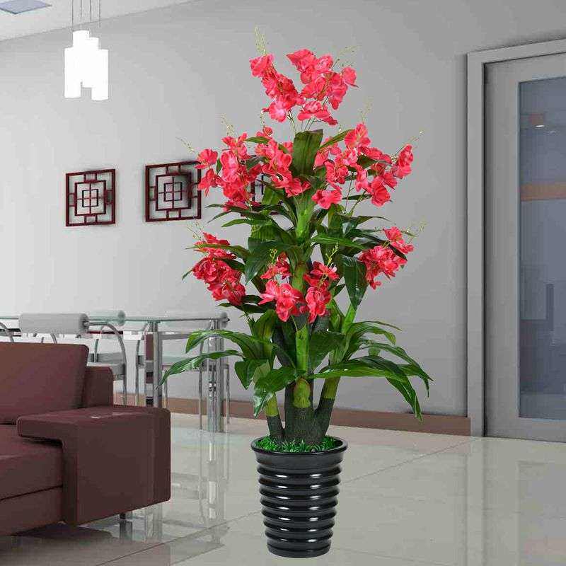 仿真绿植假花蝴蝶兰鸿运当头盆栽植物大型客厅室内装饰塑料花盆景
