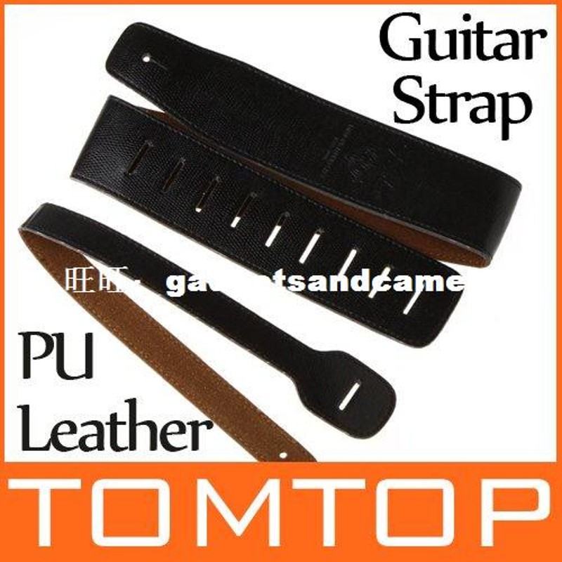 Black Snake Pattern PU Leather Buckle Electric Acoustic Guit