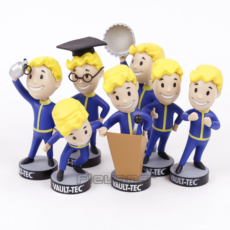 Fallout Vault Boy Bobble Head Doll PVC Action Figure Collect