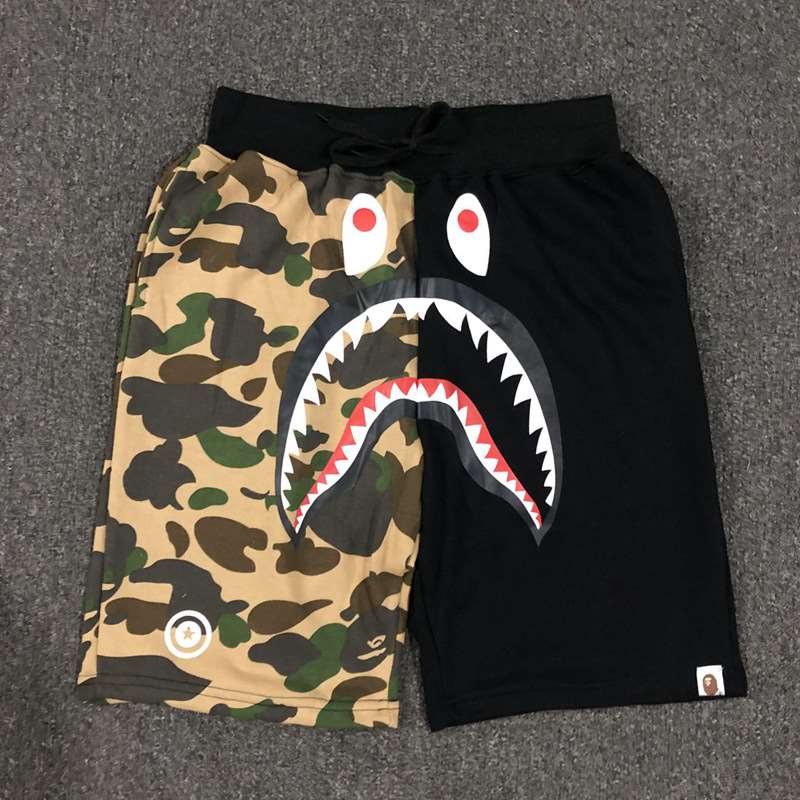 Summer new camouflage color matching shark mouth beach pants
