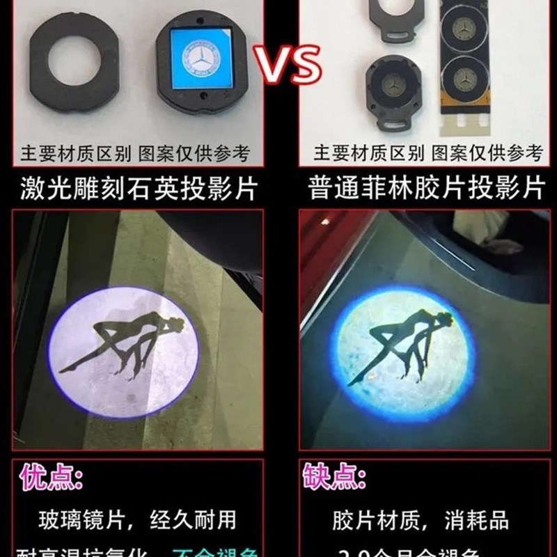 好货路虎发现4神行者2迎宾灯5揽胜运动版专用车门灯原装投影灯改