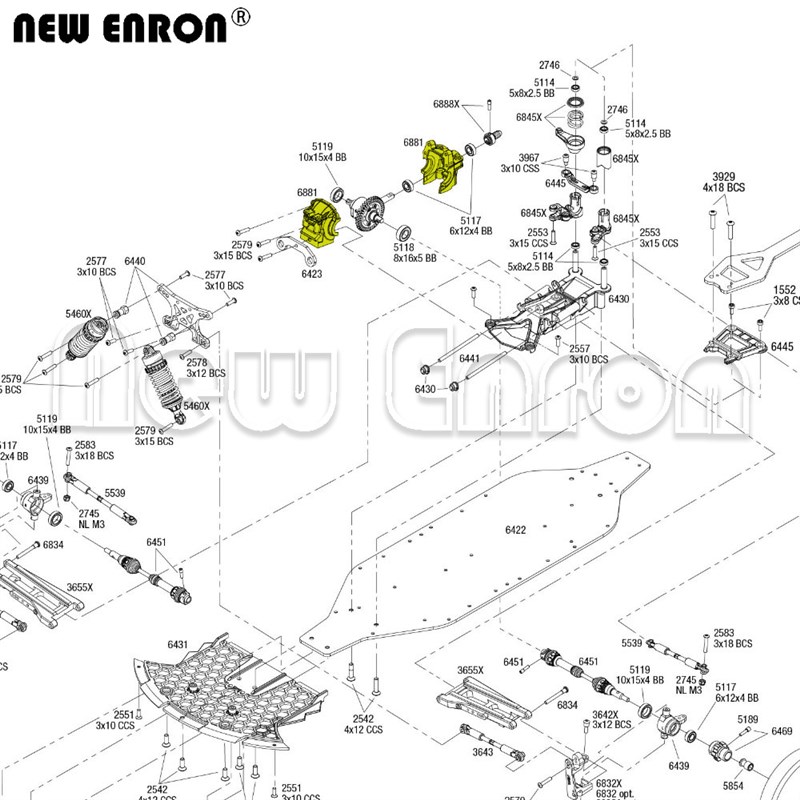变速箱TRAXXAS RUSTLER 4X4 VXL 67076-4 XO-01铝合金前波箱