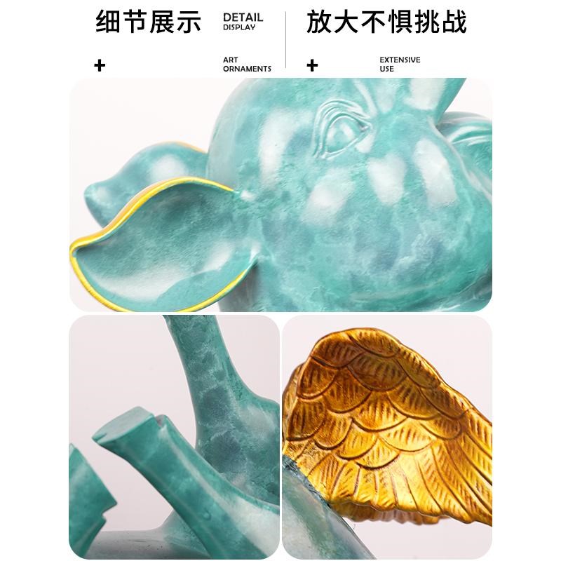 好货办公室飞猪摆件锌合金工艺品桌面摆设升职乔迁新居开业礼品摆