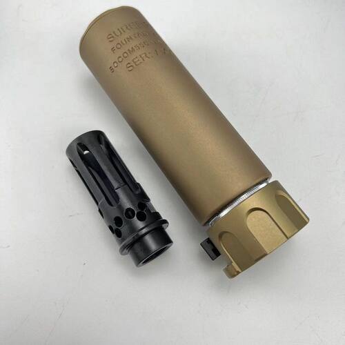 极速高品KAC/KSC/QD消音器Warden/Socom快拆SUREFIRELLC钢14逆牙
