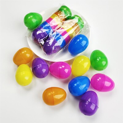 12/24Pcs Fillable Easter Eggs Easter Empty Eggs Colorful Pla